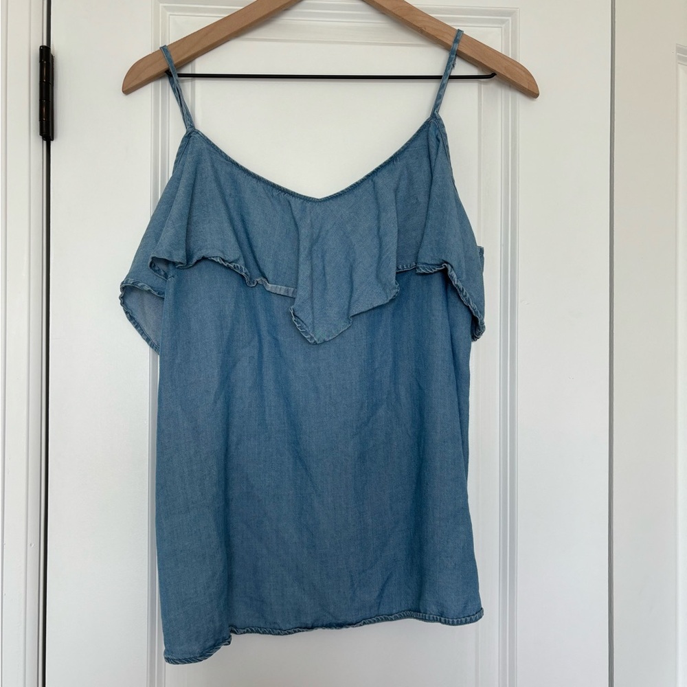 Old Navy Denim V-Neck Tank Top Size Medium
